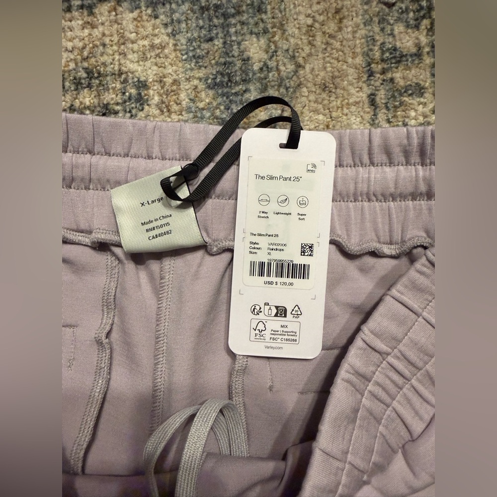 Varley The Slim Pant 25" in Raindrop Size XL NWT - Picture 3 of 4